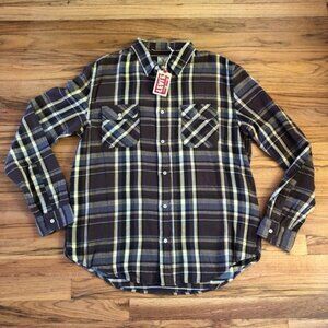 Levis LVC 1950s Shorthorn western button front shirt plaid size large